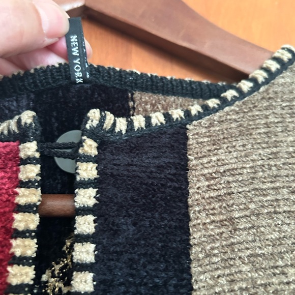 Mina Norton Vintage Chenille Wearable Art Embroidered Sweater Blazer/Cardigan - Picture 7 of 7